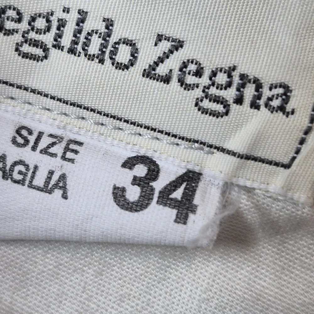 VTG Ermenegildo Zegna Mens 34 Worsted Super 100s Wool Pleated Trousers Swiss